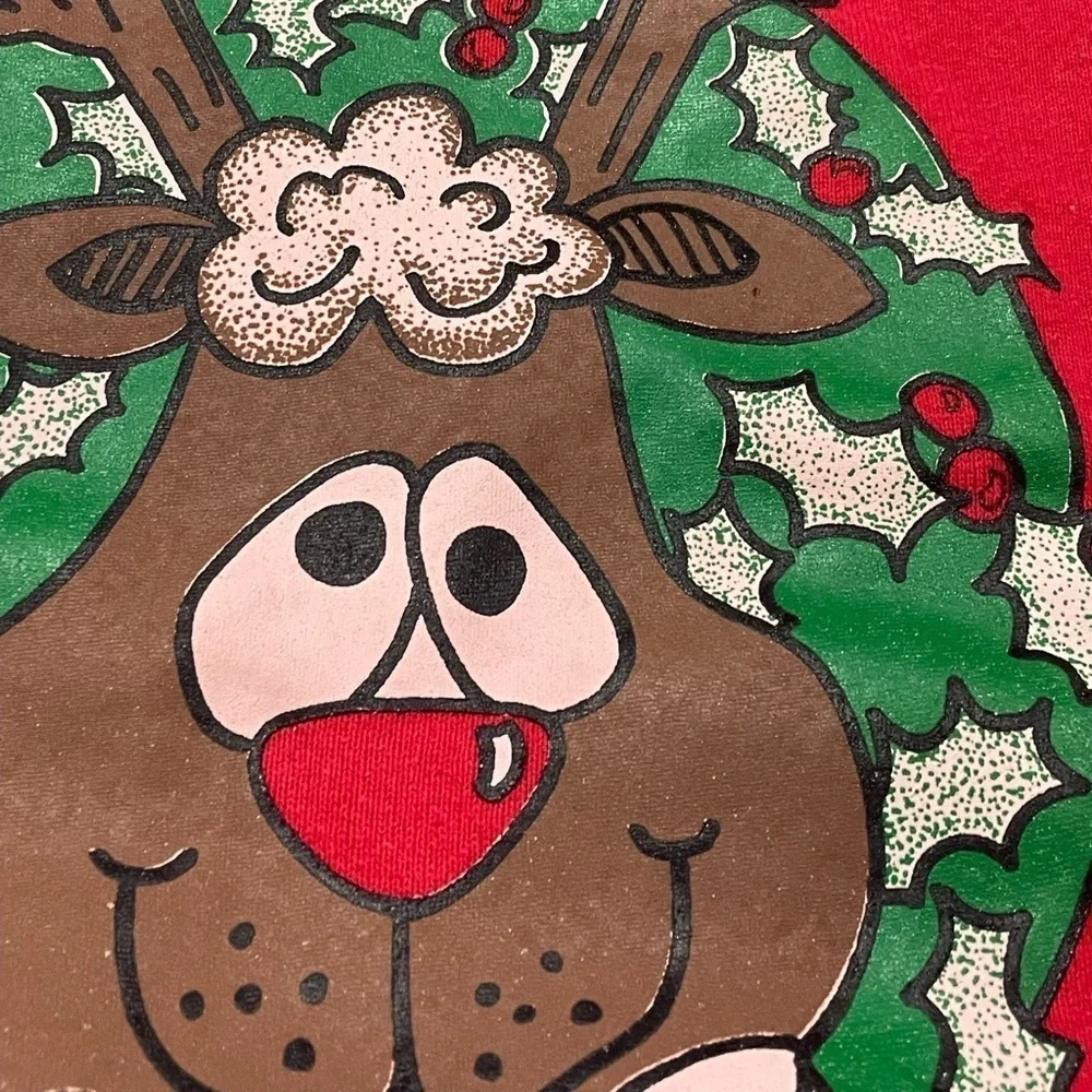 Vintage Rudolph the Red nose Reindeer 1980s Ugly Christmas Sweatshirt